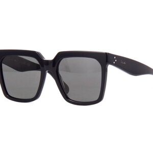 Celine Black Square Sunglasses with Gray Lenses